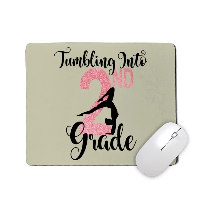 Glitter 2nd Grade Girl Gymnastics Tumble First Day Of School,Kids 1st Day Of Sch Mousepad