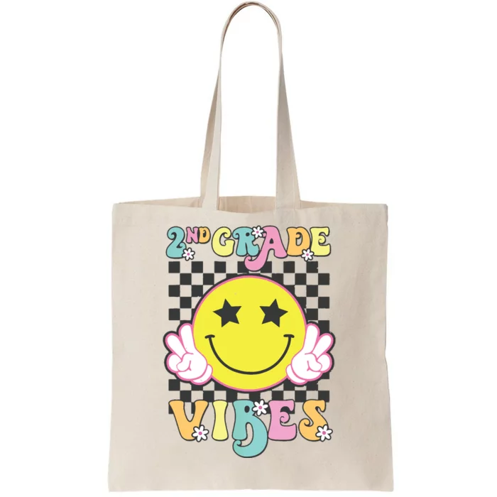 Girl 2nd Grade Vibes Smile Face Back To School Second Grade Tote Bag