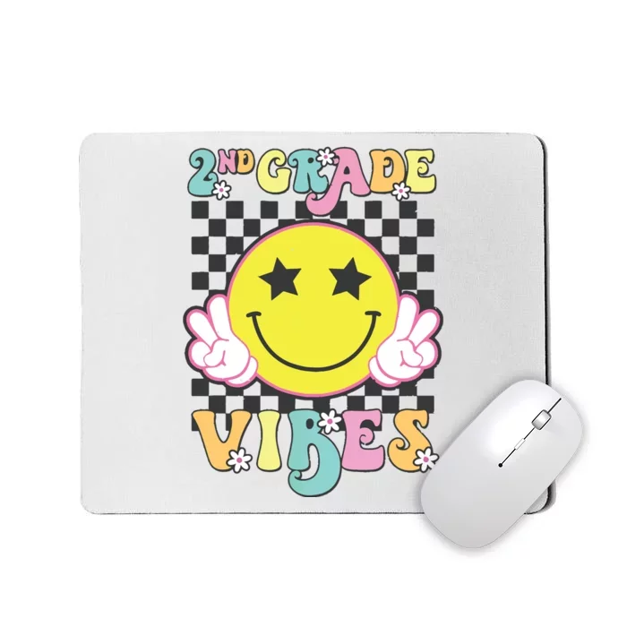 Girl 2nd Grade Vibes Smile Face Back To School Second Grade Mousepad