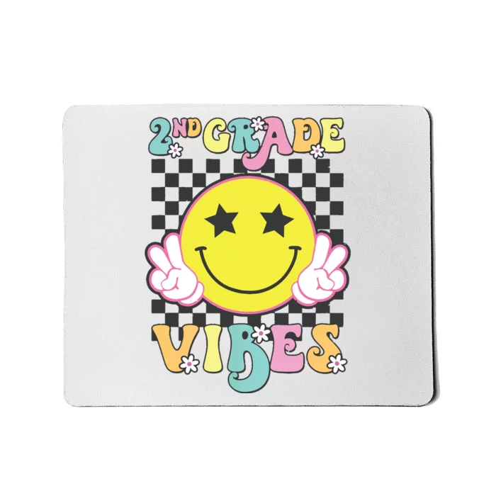 Girl 2nd Grade Vibes Smile Face Back To School Second Grade Mousepad