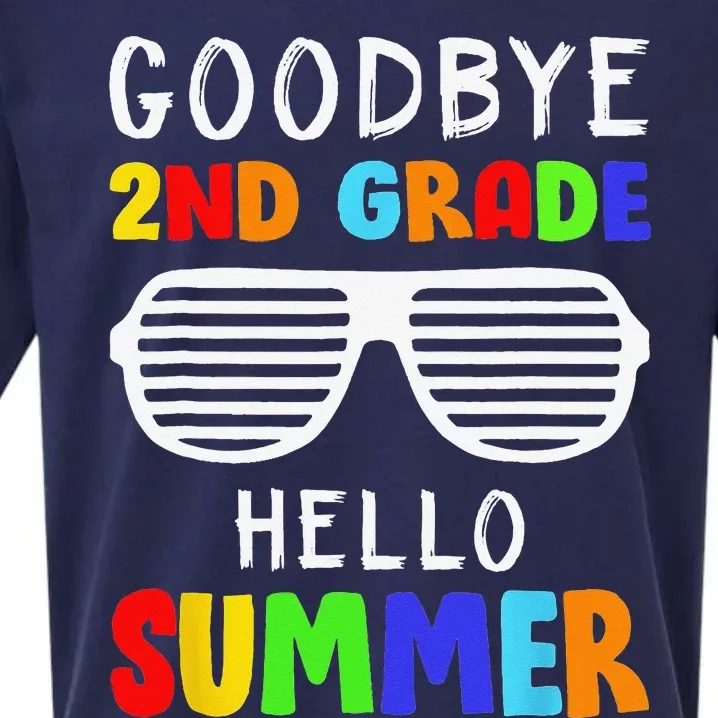 Goodbye 2nd Grade Hello Summer Last Day Of School Sueded Cloud Jersey T-Shirt