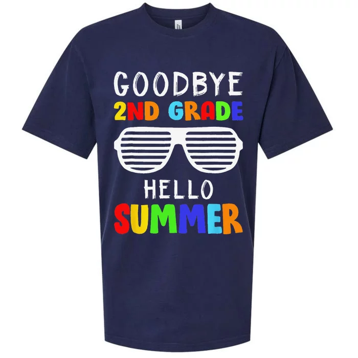 Goodbye 2nd Grade Hello Summer Last Day Of School Sueded Cloud Jersey T-Shirt