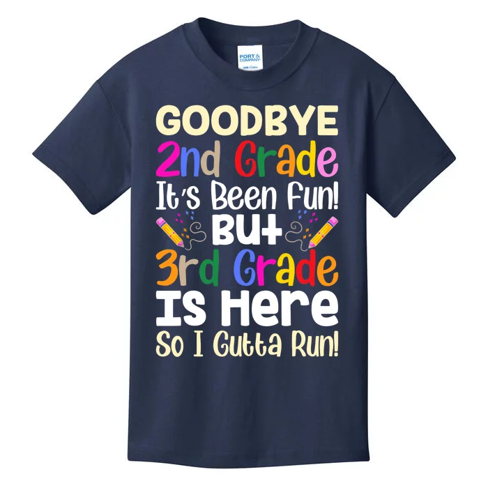 Goodbye 2nd Grade Hello 3rd Grade Back To Shcool Outfit Kids T-Shirt