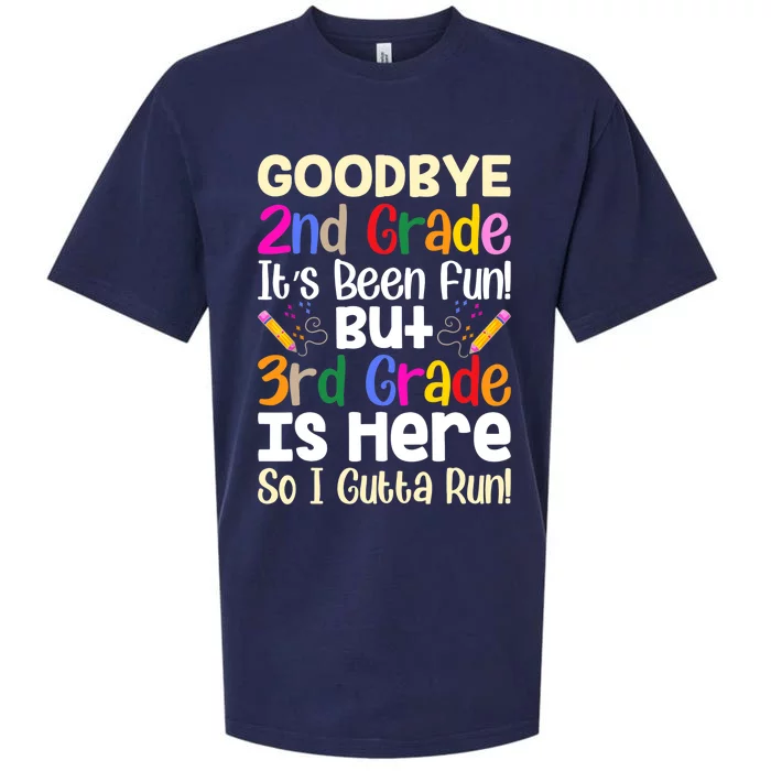 Goodbye 2nd Grade Hello 3rd Grade Back To Shcool Outfit Sueded Cloud Jersey T-Shirt