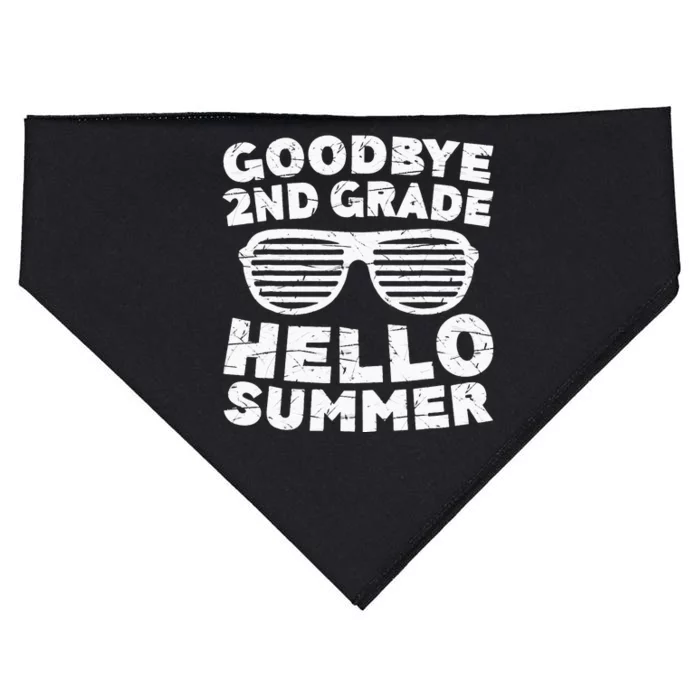 Goodbye 2nd Grade Hello Summer Second Grade Graduate USA-Made Doggie Bandana