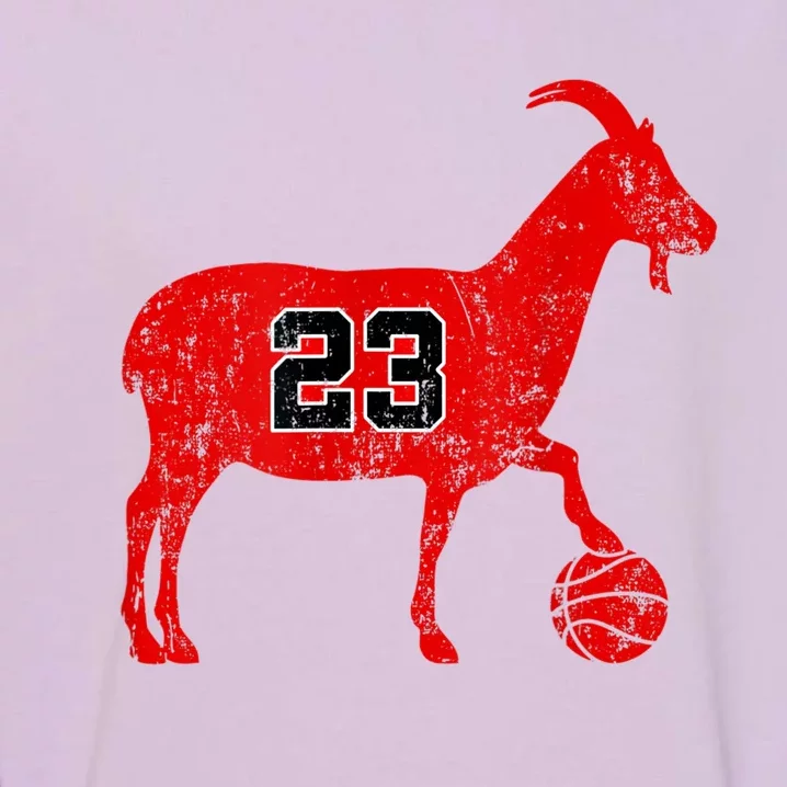 Goat 23 Gift / Cool Gift Funny Basketball Gift Garment-Dyed Sweatshirt