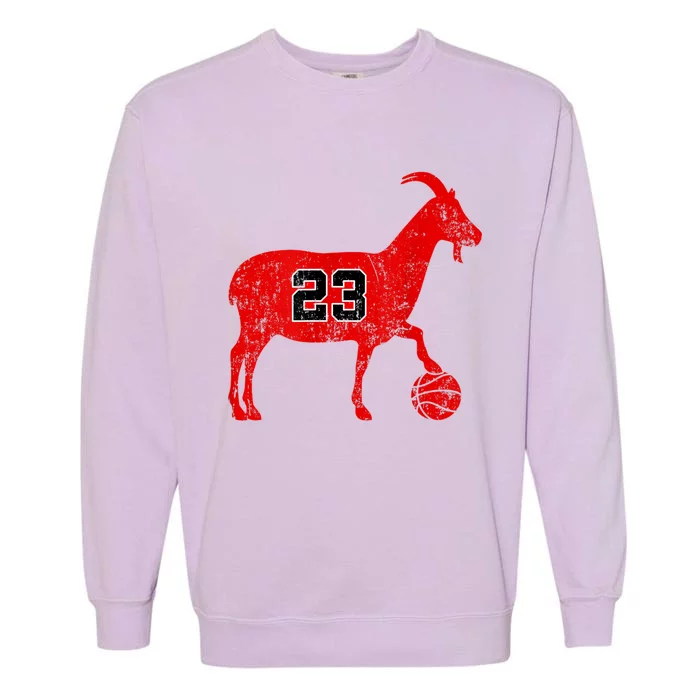 Goat 23 Gift / Cool Gift Funny Basketball Gift Garment-Dyed Sweatshirt