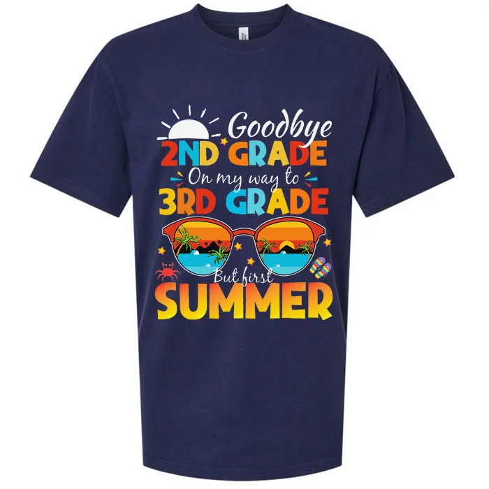 Goodbye 2nd Grade Graduation To 3rd Grade Hello Summer Sueded Cloud Jersey T-Shirt