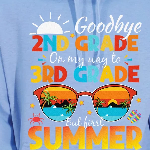 Goodbye 2nd Grade Graduation To 3rd Grade Hello Summer Unisex Surf Hoodie