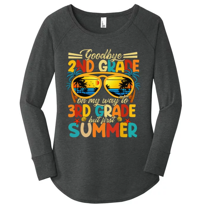 Goodbye 2nd Grade Graduation To 3rd Grade Hello First Summer Women's Perfect Tri Tunic Long Sleeve Shirt