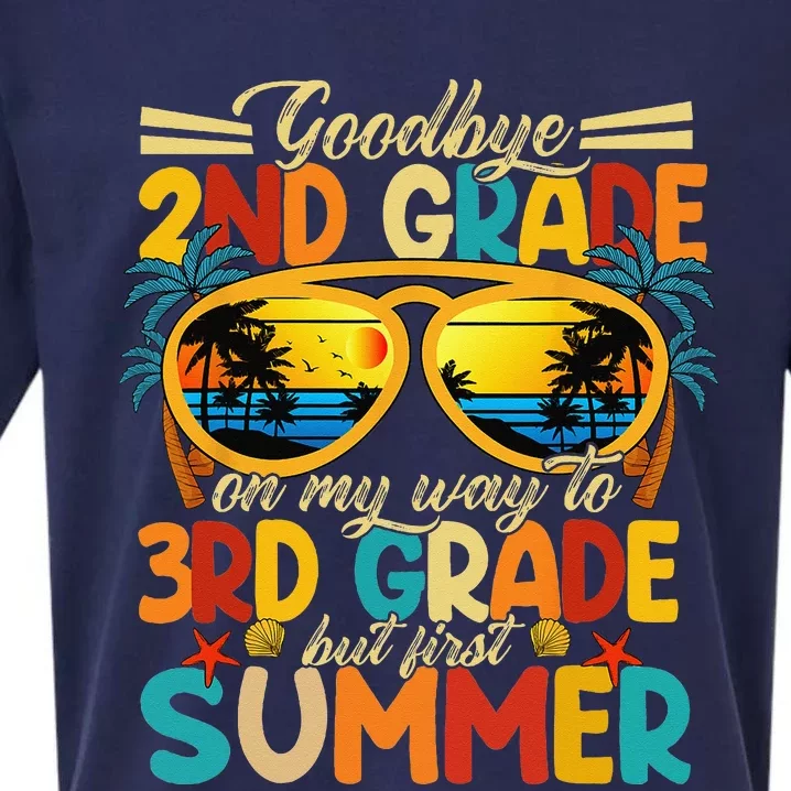 Goodbye 2nd Grade Graduation To 3rd Grade Hello First Summer Sueded Cloud Jersey T-Shirt