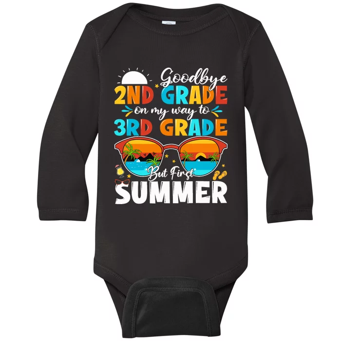 Goodbye 2nd Grade Graduation To 3rd Grade Hello Summer Baby Long Sleeve Bodysuit