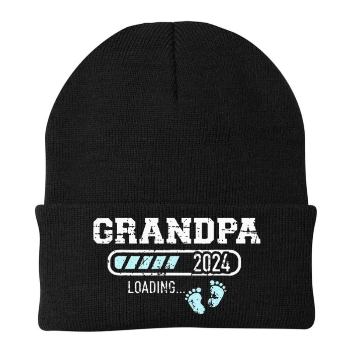 Grandpa 24 Loading For Pregnancy Announcement Knit Cap Winter Beanie