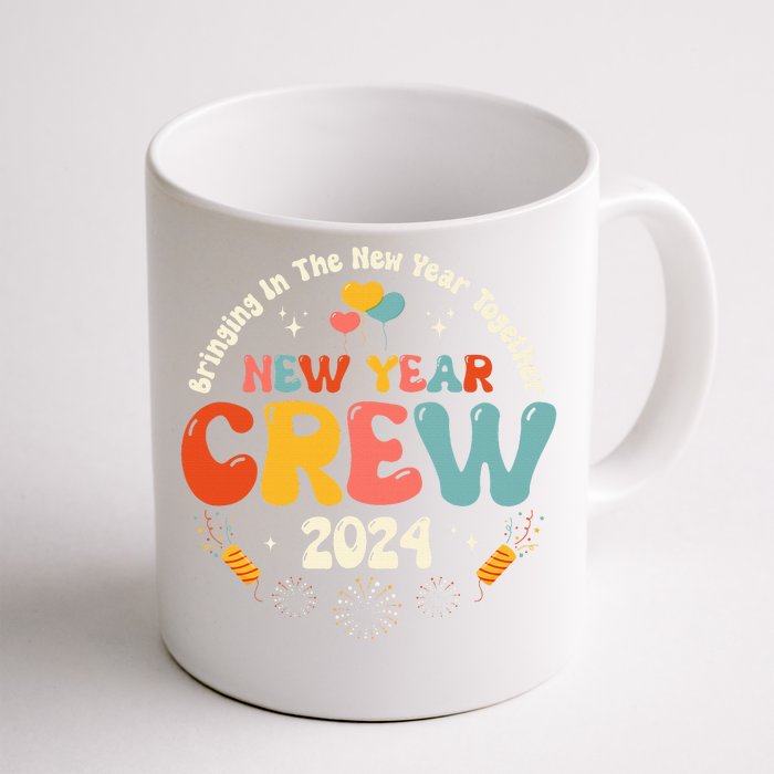 Groovy 2024 New Year's Crew Family Couple Friends Matching Front & Back Coffee Mug