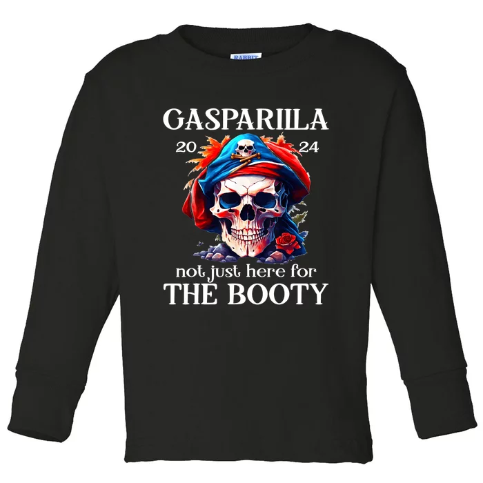 Gasparilla 2024 Pirate Festival Not Just Here For The Booty Toddler Long Sleeve Shirt