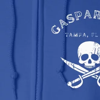 Gasparilla 2024 Pirate Festival Tampa Fl Jolly Roger Full Zip Hoodie