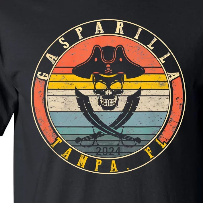 Gasparilla 2024 Pirate Festival Skull Ship Gasparilla Establ Tall T-Shirt