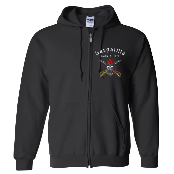 Gasparilla 2024 Priate Festival Tampa Fl Gasparilla Souvenir Full Zip Hoodie