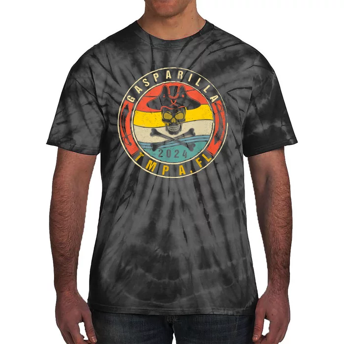 Gasparilla 2024 Pirate Festival Skull Ship Gasparilla Establ Tie-Dye T-Shirt