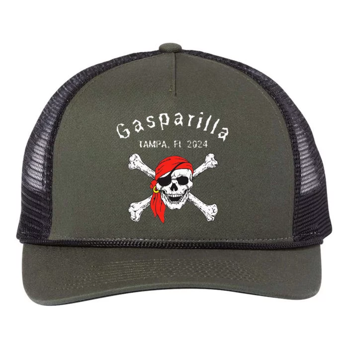 Gasparilla 2024 Priate Festival Tampa Fl Gasparilla Souvenir Retro Rope Trucker Hat Cap