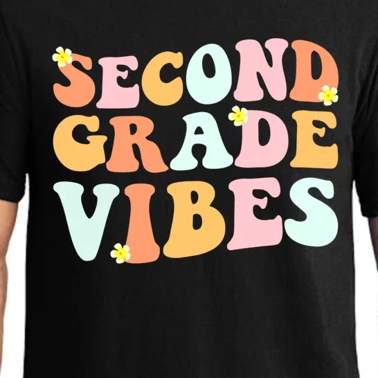 Grade 2 Teachers Students Hippie Second Grade Vibes Gift Pajama Set