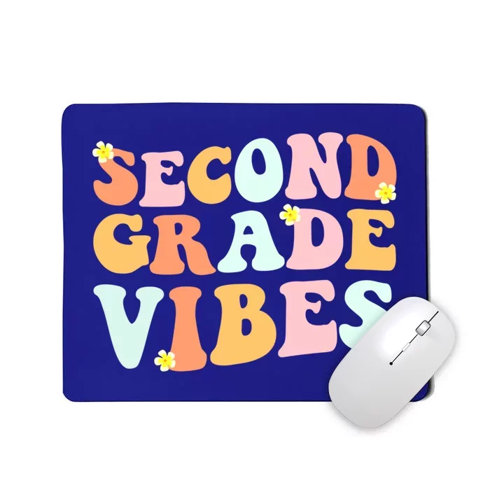 Grade 2 Teachers Students Hippie Second Grade Vibes Gift Mousepad