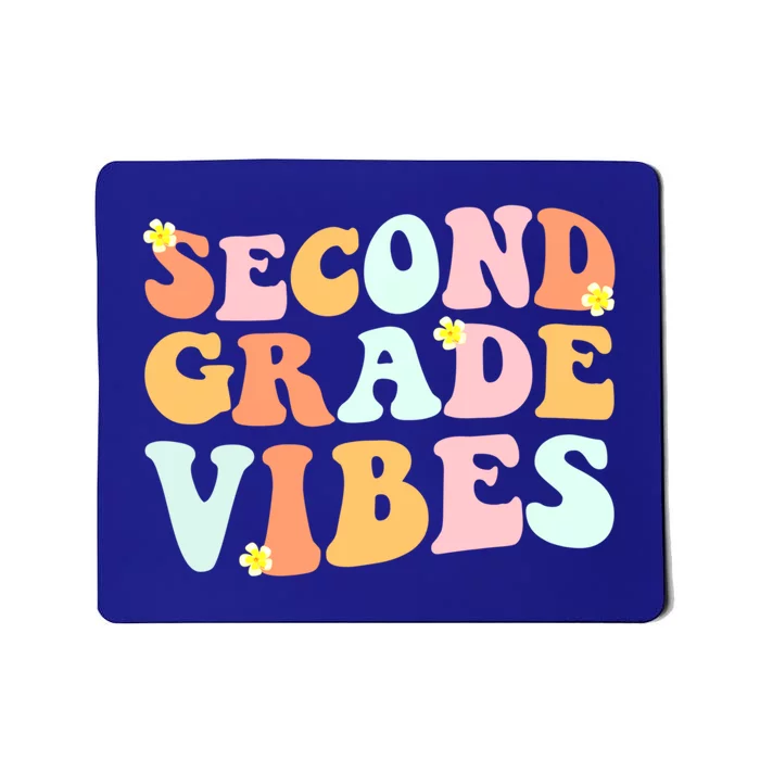 Grade 2 Teachers Students Hippie Second Grade Vibes Gift Mousepad