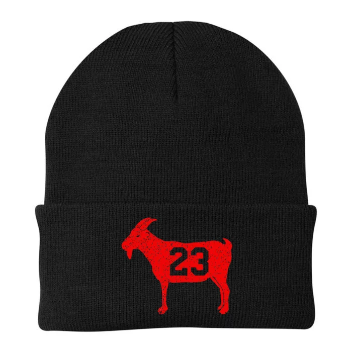 GOAT 23 Vintage Red Knit Cap Winter Beanie