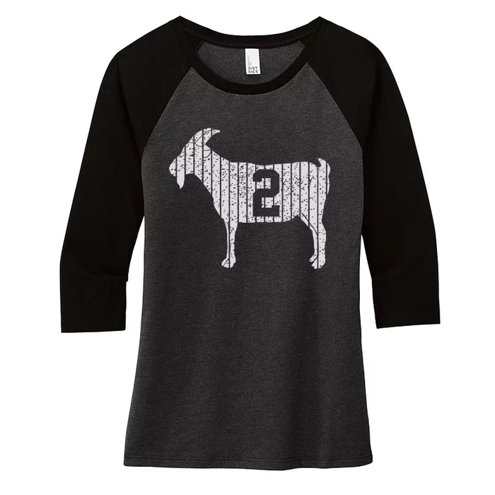 Goat 2 Vintage Women's Tri-Blend 3/4-Sleeve Raglan Shirt