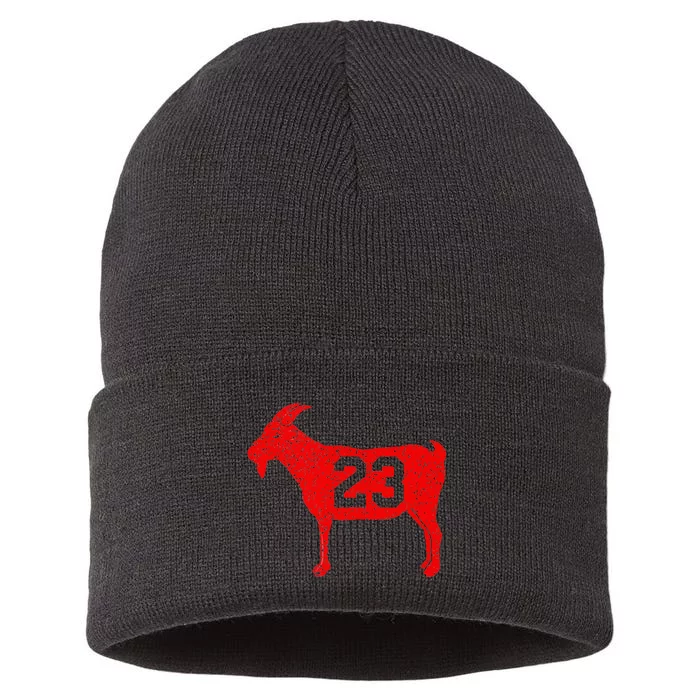 GOAT 23 Vintage Red Sustainable Knit Beanie