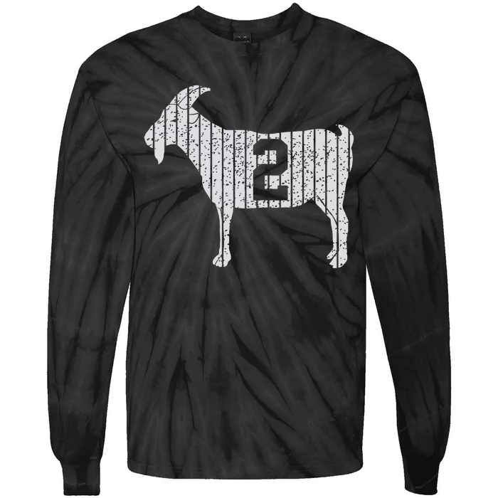 GOAT 2 Vintage football lovers Tie-Dye Long Sleeve Shirt