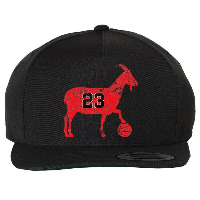 Goat 23 Vintage Greatest Of All Time Wool Snapback Cap