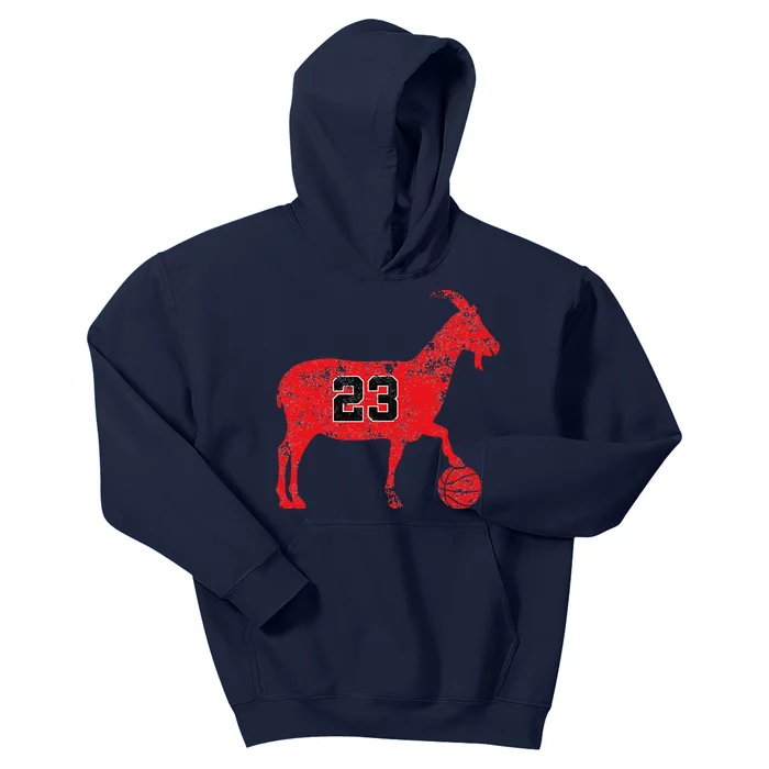 Goat 23 Vintage Greatest Of All Time Kids Hoodie