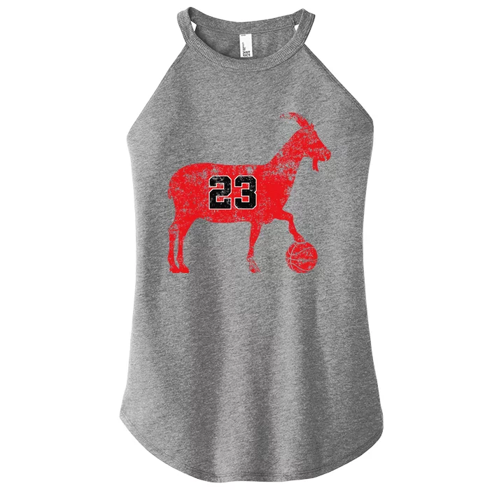 Goat 23 Vintage Greatest Of All Time Women’s Perfect Tri Rocker Tank