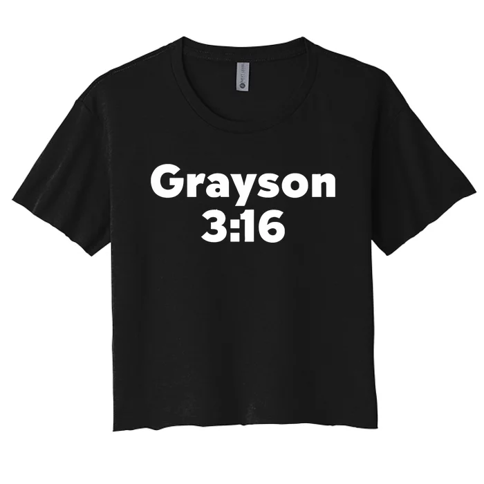 Grayson 3 16 I Just Broke Your Hand Women's Crop Top Tee