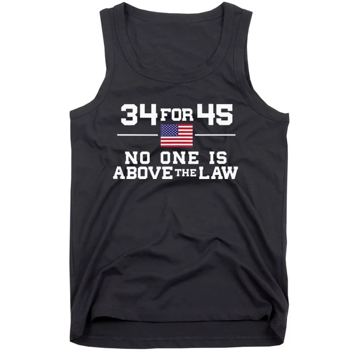 Guilty 34 Counts Of Fraud 34 For 45 Not One Above Law Tank Top