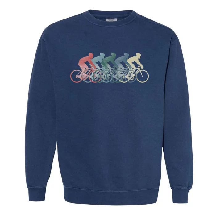 Graphic 365 Cycling Bike Sport Vintage Retro Garment-Dyed Sweatshirt