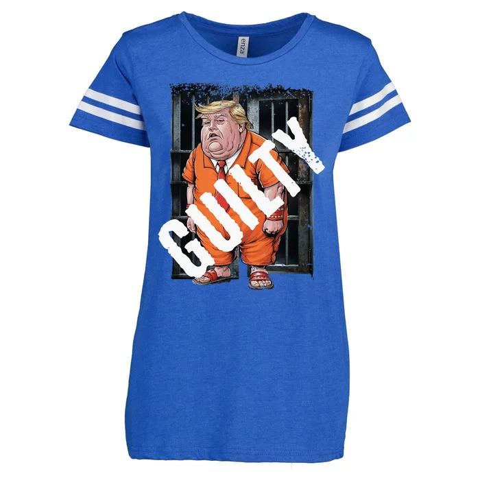 Guilty 34 Felonies 2024 Political Criminal Verdict Liberal Enza Ladies Jersey Football T-Shirt