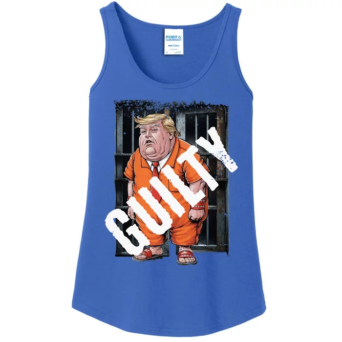 Guilty 34 Felonies 2024 Political Criminal Verdict Liberal Ladies Essential Tank