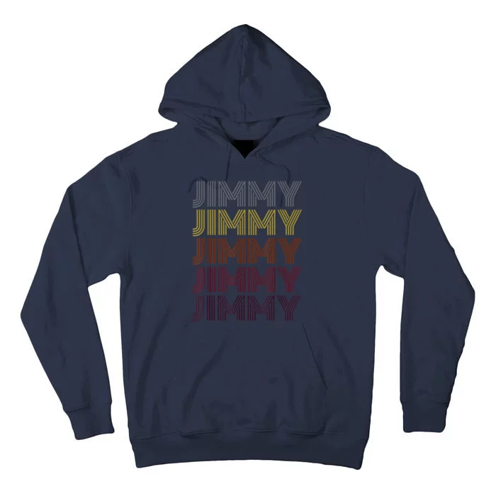 Graphic 365 First Name Jimmy Retro Pattern Vintage Style Tall Hoodie