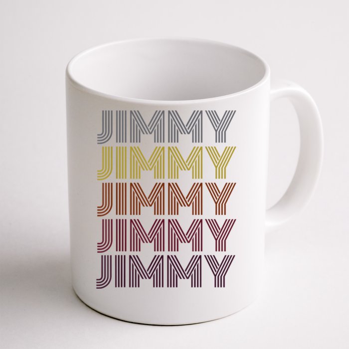 Graphic 365 First Name Jimmy Retro Pattern Vintage Style Front & Back Coffee Mug