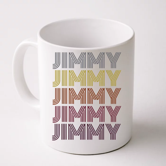 Graphic 365 First Name Jimmy Retro Pattern Vintage Style Front & Back Coffee Mug