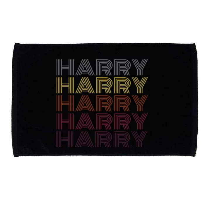 Graphic 365 First Name Harry Retro Pattern Vintage Style Gift Microfiber Hand Towel