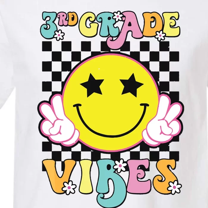 Girl 3rd Grade Vibes Smile Face Back To School Third Grade Garment-Dyed Heavyweight T-Shirt