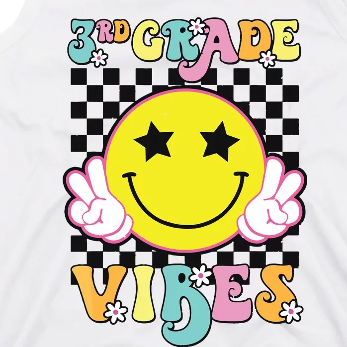 Girl 3rd Grade Vibes Smile Face Back To School Third Grade Tank Top