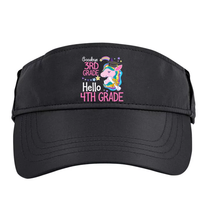 Goodbye 3rd Grade Hello 4th Grade Cute Unicorn Girl Adult Drive Performance Visor