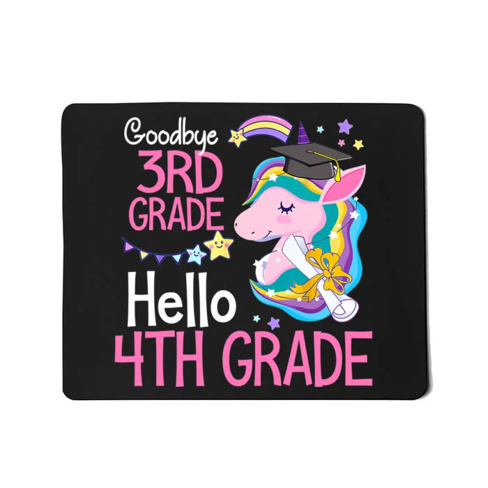 Goodbye 3rd Grade Hello 4th Grade Cute Unicorn Girl Mousepad