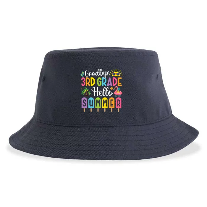 Goodbye 3rd Grade Hello Summer Popsicle Ice Last Day Sustainable Bucket Hat