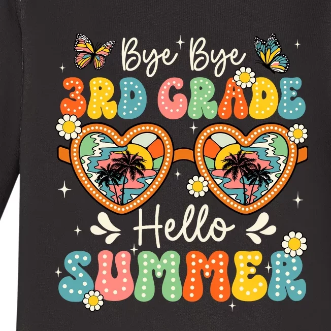 Goodbye 3rd Grade Hello Summer Last Day Of School Boy Baby Long Sleeve Bodysuit