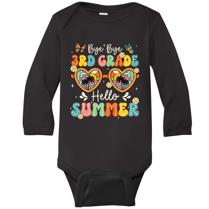 Goodbye 3rd Grade Hello Summer Last Day Of School Boy Baby Long Sleeve Bodysuit